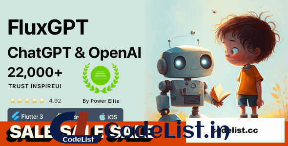 FluxGPT v1.0 – Powerful ChatGPT, OpenAI Writing Assistant & Image Generator – Flutter Full App