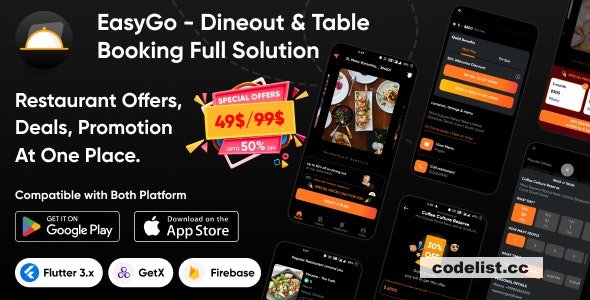 EasyGo v1.0 – Dineout & Table Booking | Restaurant Offers, Deals, Promotion | Dineout Clone Full Solution