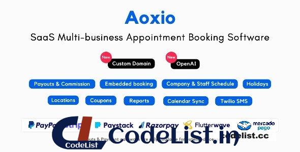 Aoxio v2.1 – SaaS Multi-Business Service Booking Software – nulled