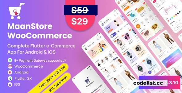 MaanStore v4.1 – Flutter eCommerce Full App ( Android & iOS )