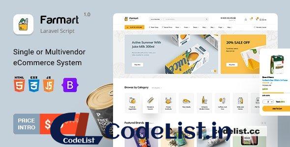 Farmart v1.22.1 – Single or Multivendor Laravel eCommerce System – nulled