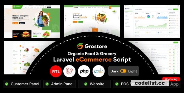 GroStore v2.6.0 – Food & Grocery Laravel eCommerce with Admin Dashboard