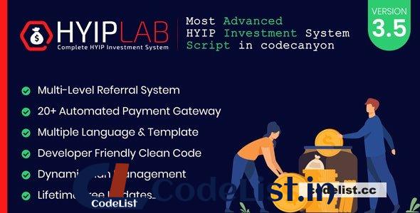 HYIPLAB v3.5 – Complete HYIP Investment System – nulled