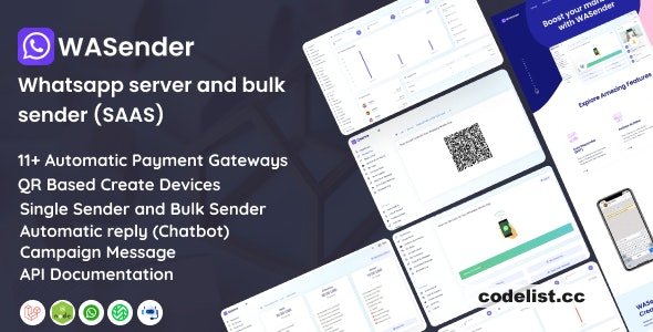 WASender v4.3 – Whatsapp server and bulk sender (SAAS) – nulled