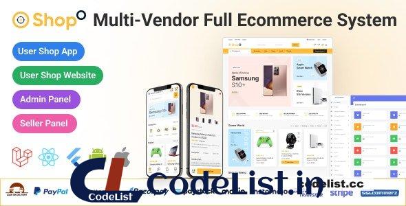 Shopo eCommerce v4.0 – Multivendor eCommerce Flutter App with Admin Panel & Website