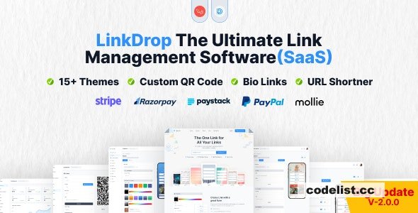 Linkdrop v3.6.0 – SaaS Link Management Tool