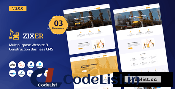 Zixer v2.0.0 – Multipurpose Website & Construction Business Company CMS