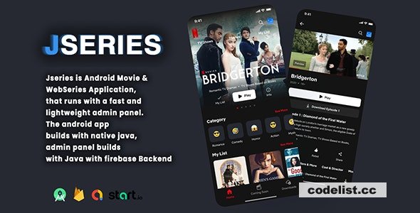 Jseries v1.0 – Movie & Web Series With Firebase backend