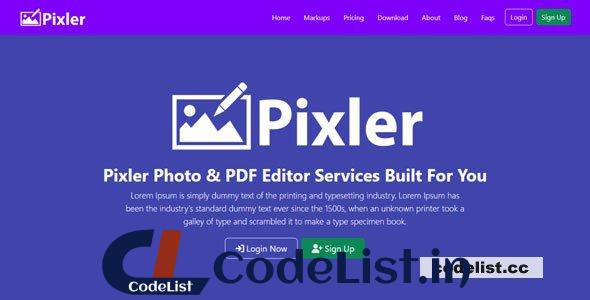 Pixler v1.0 – Photo And PDF Editor Script