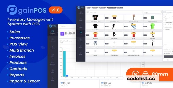 Gain POS v1.8 – Inventory and Sales Management System – nulled