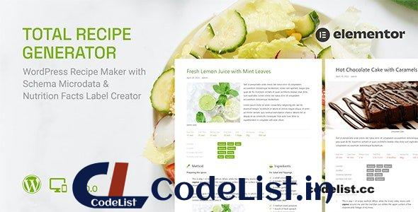 Total Recipe Generator v3.0.0 – Elementor addon