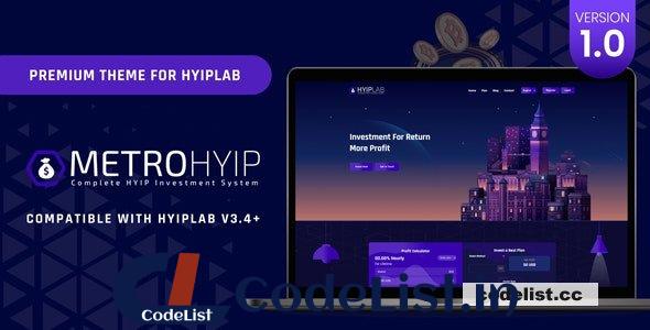 METROHYIP v1.0 – Premium Theme For HYIPLab