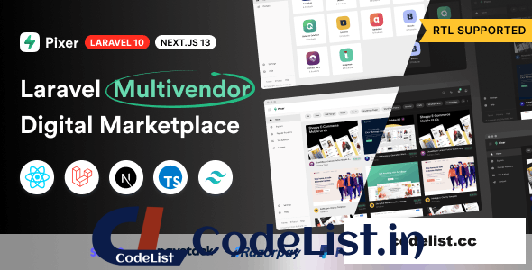 Pixer v6.6.1 – React Laravel Ecommerce Multivendor Digital Marketplace – nulled