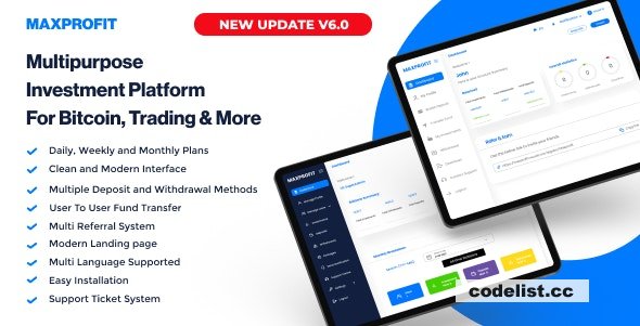 Max Profit v6.0 – Online Multipurpose Investment Platform – nulled