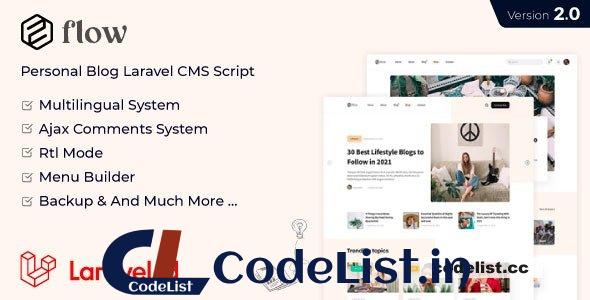 Flow v2.11 – Laravel Personal Multilingual Blog Script  – nulled