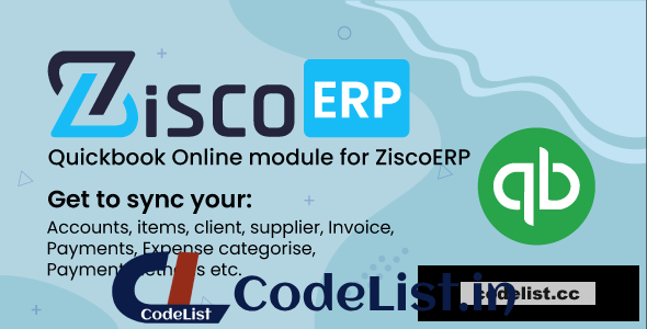 Quickbook Sync Module for ZiscorERP v1.0.1