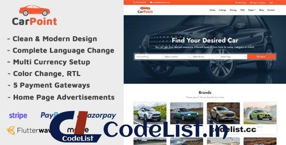 CarPoint v1.5 – Multi Vendor Car Listing Directory