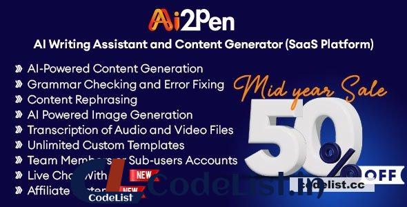 Ai2Pen v4.0 – AI Writing Assistant and Content Generator (SaaS Platform) – nulled