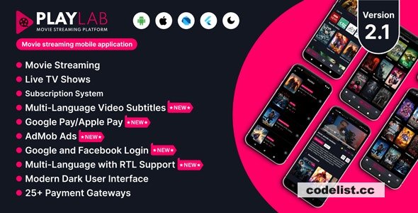 PlayLab v2.6 – Cross Platform on Demand Movie Streaming Mobile Application