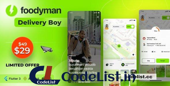 Foodyman Delivery App (iOS & Android) v2024-20