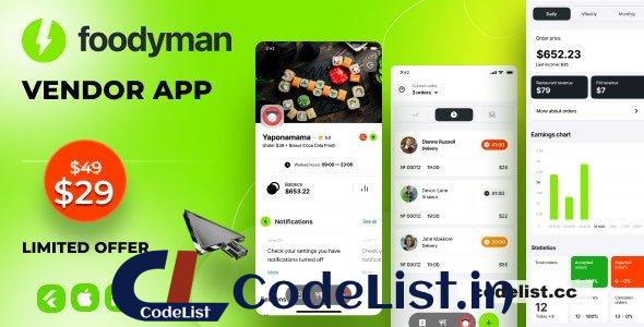 Foodyman Vendor App (iOS & Android) v2024-20