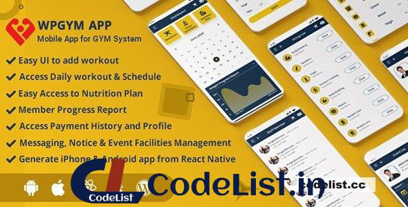 WPGYM App v2.0.4 – Mobile App for WordPress Gym System