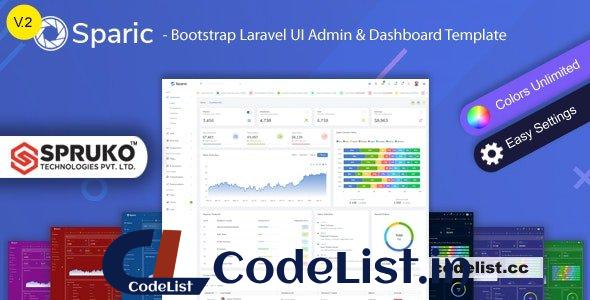 Sparic v2.0 – Laravel Admin dashboard Template