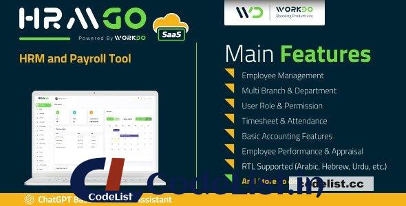 HRMGo SaaS v6.5 – HRM and Payroll Tool – nulled