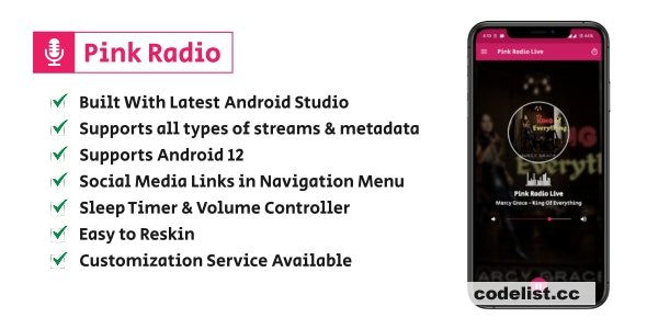 Pink Radio – Simple yet powerful Radio Player for Android