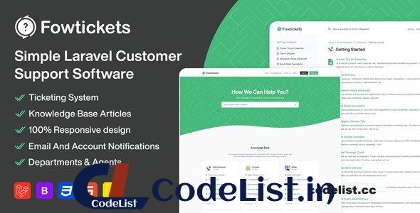 Fowtickets v2.0 – Simple Customer Support Software With Ticketing System And Knowledge Base – nulled