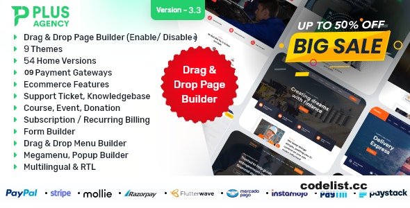 PlusAgency v3.3 – Multipurpose Website CMS / Business CMS – nulled