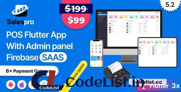 SalesPro Saas v5.2 – Flutter POS Inventory Full App+Admin panel With Firebase