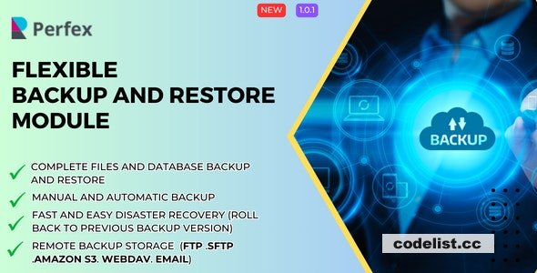 Flexible Backup and Restore Module for Perfex v1.0