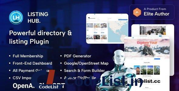 ListingHub v1.1.9 – WordPress Business Directory Listing Plugin