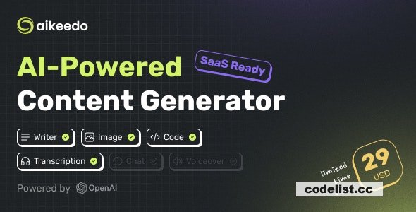 Aikeedo v1.0 – AI Powered Content Platform – SaaS Ready