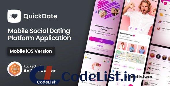 QuickDate IOS v2.3 – Mobile Social Dating Platform Application