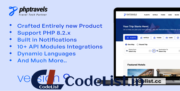 PHPTRAVELS v9.0 – PHP Booking Software – nulled