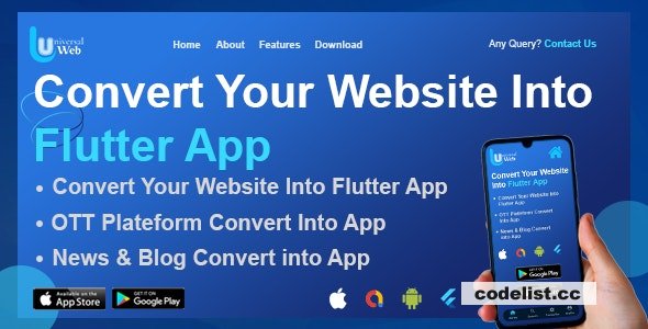 UniversalWeb – Convert Website to a Flutter App  – 8 April 2023