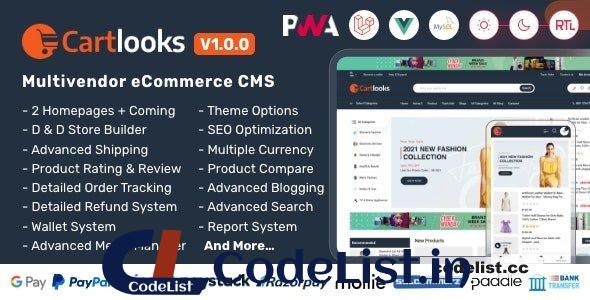 CartLooks v1.0.0 – Laravel & VueJS Powered Multivendor Ecommerce CMS with PWA – nulled