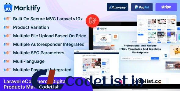 Marktify v1.0 – Laravel eCommerce Digital Product Marketplace