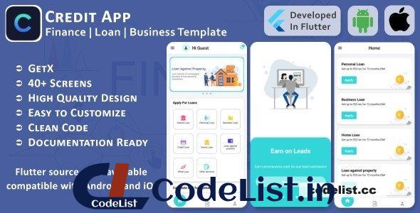 Credit App v1.1 – Finance, Loan, Business – Flutter Mobile UI Template/Kit (Android, iOS)