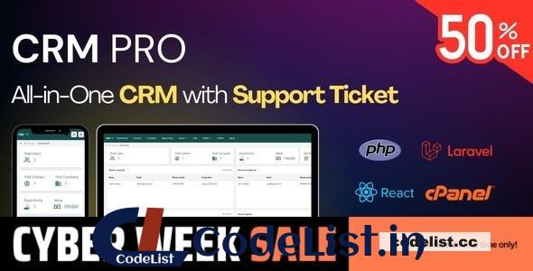 CRM PRO v1.0 – All in One CRM in Laravel for cPanel