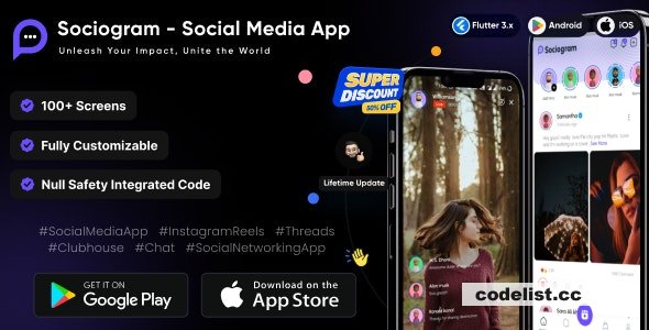 Sociogram v1.0 – Social Media App – Instagram Reels – Social Networking App