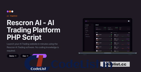 Rescron AI v2.0.0 – AI Trading Platform PHP Script