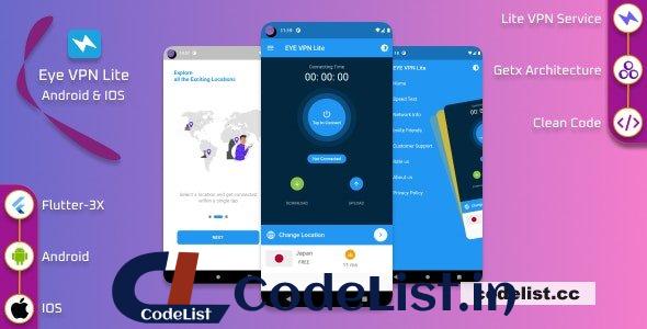 EYE VPN Lite – Flutter VPN Application With Web Admin Panel