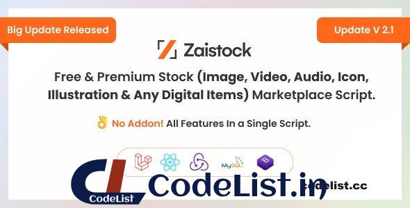 Zaistock v2.1 – Free & Premium Stock Photo, Video, Audio, Icon Illustration Script