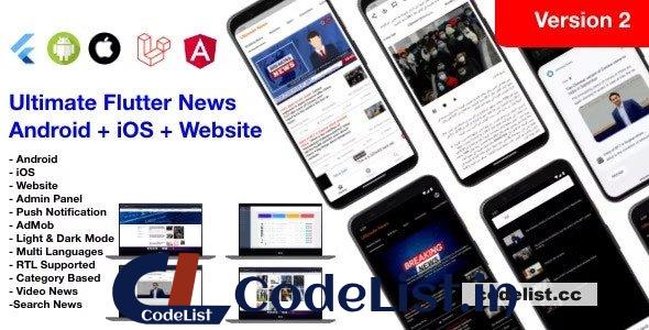 News Full App v4.0 – Flutter App Android + iOS + Website