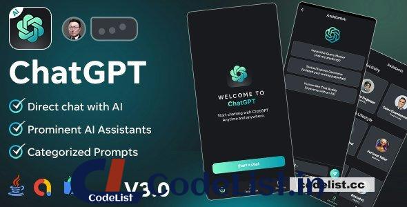 AssistantAi v3.0 – ChatGPT App – Android Java App + AdMob Ads