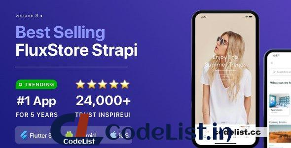 Fluxstore Strapi v3.16.8 – Fastest Flutter App + Headless CMS Strapi