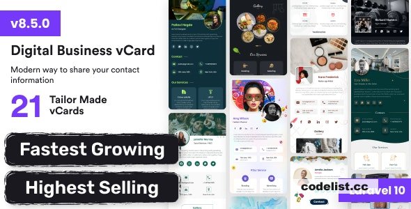 VCard SaaS v8.5.0 – Digital Business Card Builder SaaS – Laravel VCard Saas – NFC Card